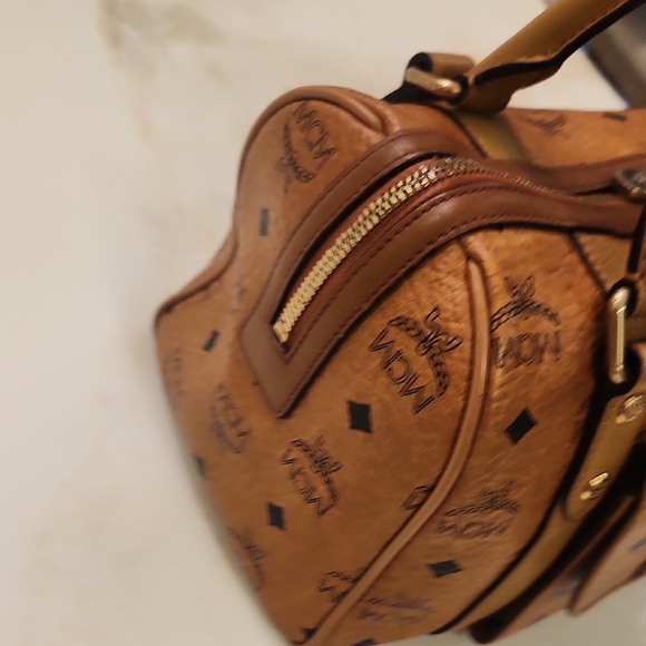 MCM Cognac Visetos Satchel-Stunning Preloved Bag! Check Out Those MCM Charms! - Picture 4 of 16